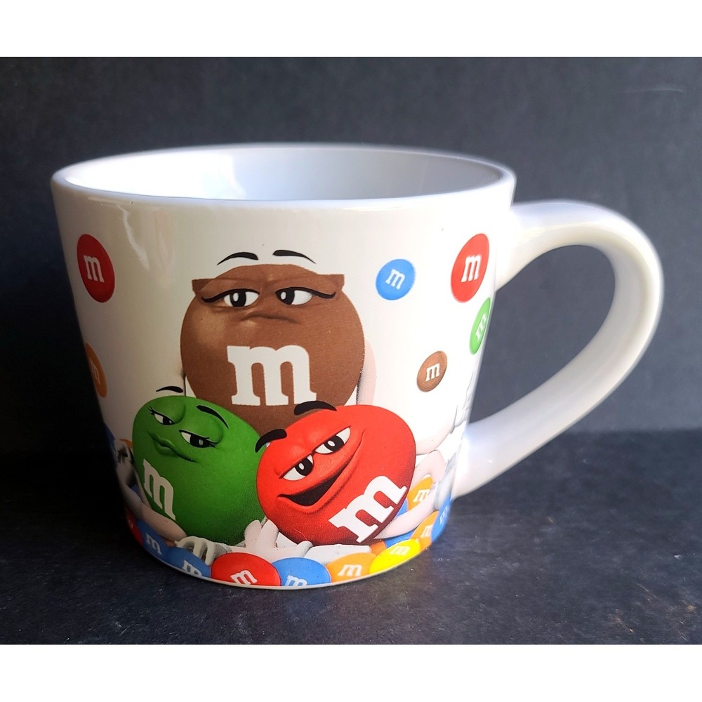 M&Ms Candy Character Crew Coffee Mug Jumbo White Ceramic Mars 2017 Soup Cocoa